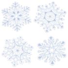 Pkgd Glittered Snowflake Cutouts
