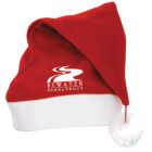 Plush Santa Hat w/White Felt Trim - Direct Imprint