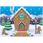 Gingerbread House Fabric Backdrop