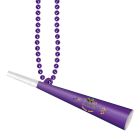 Bead Necklace w/ Attached 9" Paper Horn