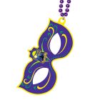 Bead Necklace w/ Attached Custom Shaped PVC Mask