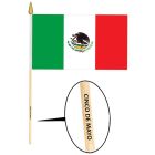Polyester Mexican Flag, 4"h x 6"w 
