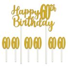 Happy "60th" Birthday Cake Topper