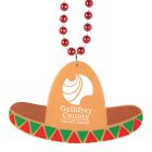Red Beads w/ Sombrero Medallion