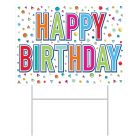 Plastic Happy Birthday Yard Sign