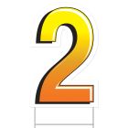 Plastic "2" Yard Sign
