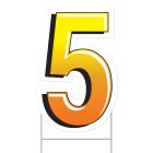 Plastic "5" Yard Sign