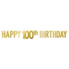 Foil Happy "100th" Birthday Streamer