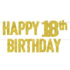 Foil Happy "18th" Birthday Streamer