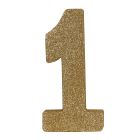 3-D Glittered "1" Centerpiece