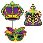 Plastic Mardi Gras Yard Signs