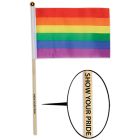 Rainbow Flag, 4"h x 6"w, 100% Polyester 