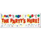 The Party's Here! Sign Banner