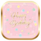 Happy Dots Birthday Dessert Plates
