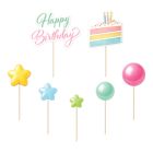 Happy Slice & Dots Birthday Cake Topper