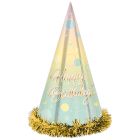 Fringed Foil Happy Birthday Party Hats