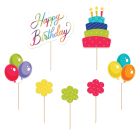 Candles & Confetti Birthday Cake Topper