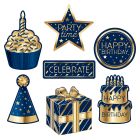 Navy & Gold Birthday Cutouts
