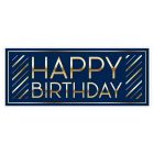 Navy & Gold Birthday Oversized Sign Bnnr