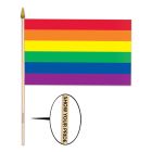 Rainbow Flag, 11"h x 18"w, 100% Polyester 