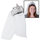 Plastic Bride To Be Tiara w/Veil