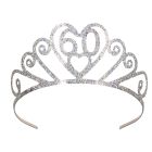 Glittered Metal "60" Tiara