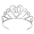 Glittered Metal "80" Tiara