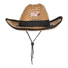 Western Cowboy Hats w/ Black Trim & Band and Adjustable Chin Strap