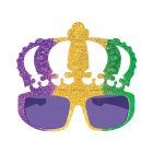 Glittered Mardi Gras Crown Glasses