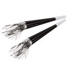 Black Foil Horns w/Silver Tassel