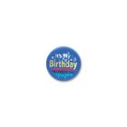 Blue It's My Birthday Satin Button