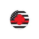 Firefighter Maltese Icon w/Flag Button