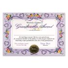 World's Greatest Grandmother Certificate
