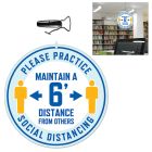 Social Distancing Cardboard Ceiling Sign