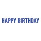Blue Foil Happy Birthday Streamer