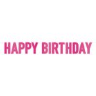 Cerise Foil Happy Birthday Streamer
