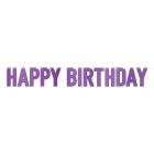 Purple Foil Happy Birthday Streamer