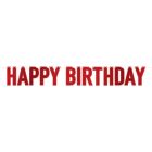 Red Foil Happy Birthday Streamer