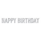 Silver Foil Happy Birthday Streamer