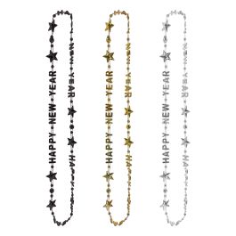 Light-Up Black, Gold & Silver New Year's Head Bopper