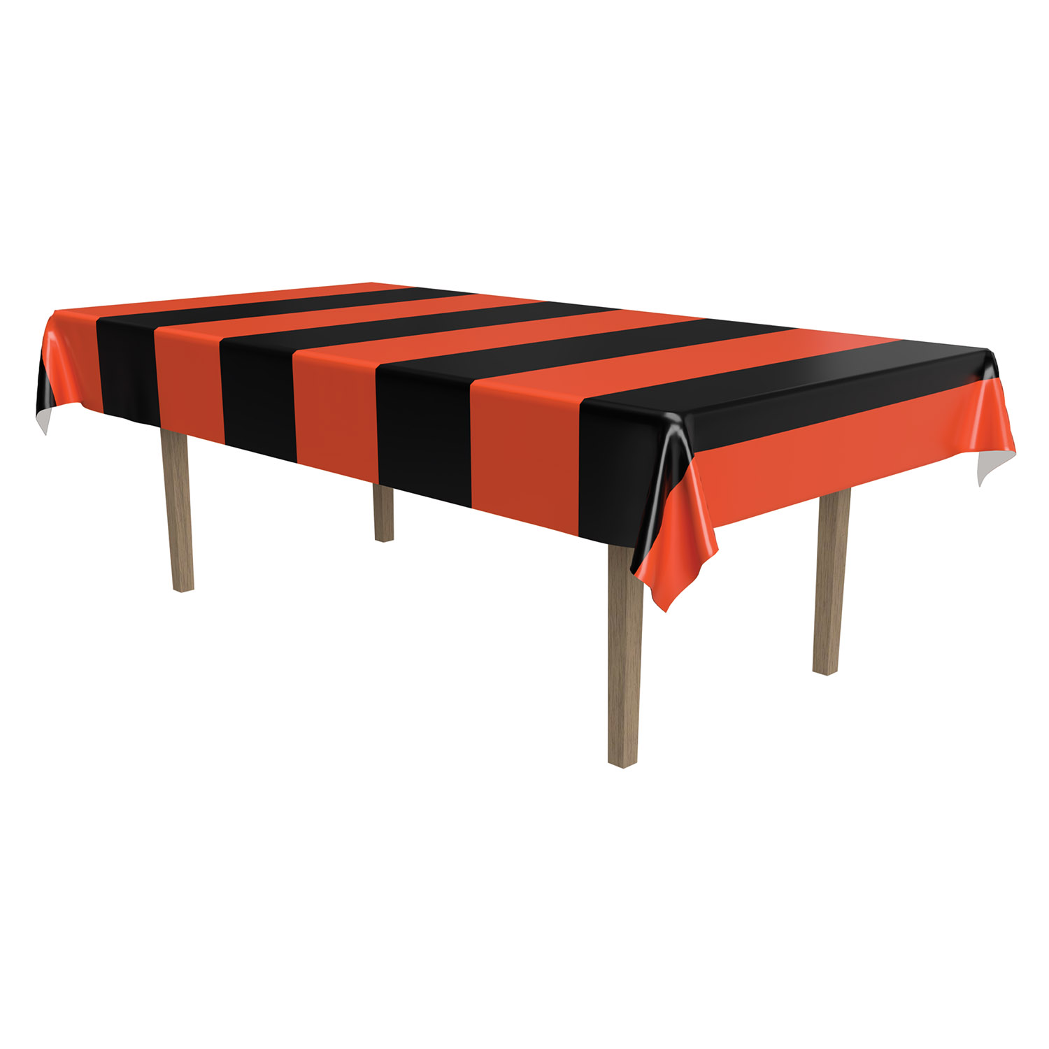 Orange & Black Stripes Tablecover