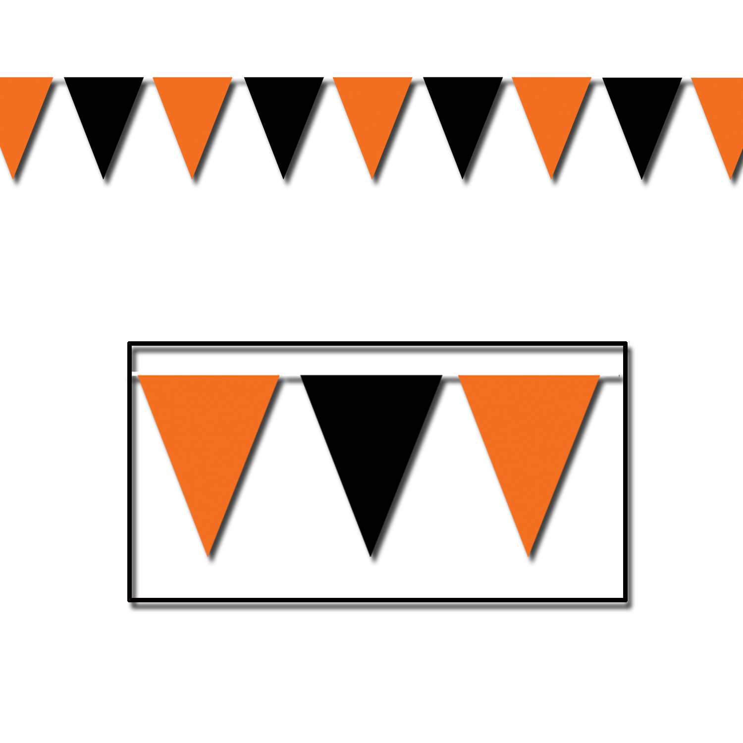 Orange & BLACK Pennant Banner