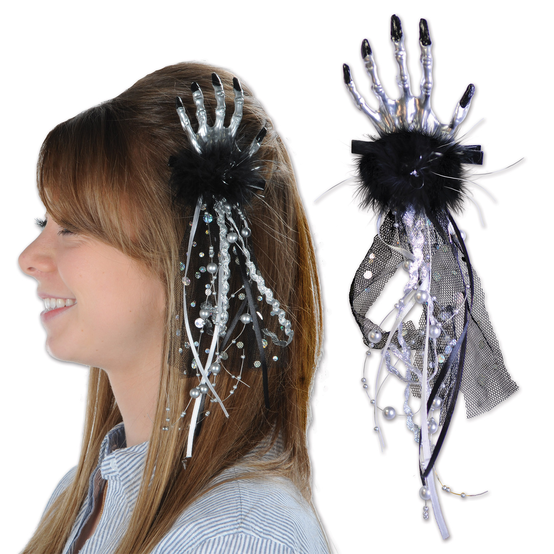 Skeleton Hand HAIR Clip