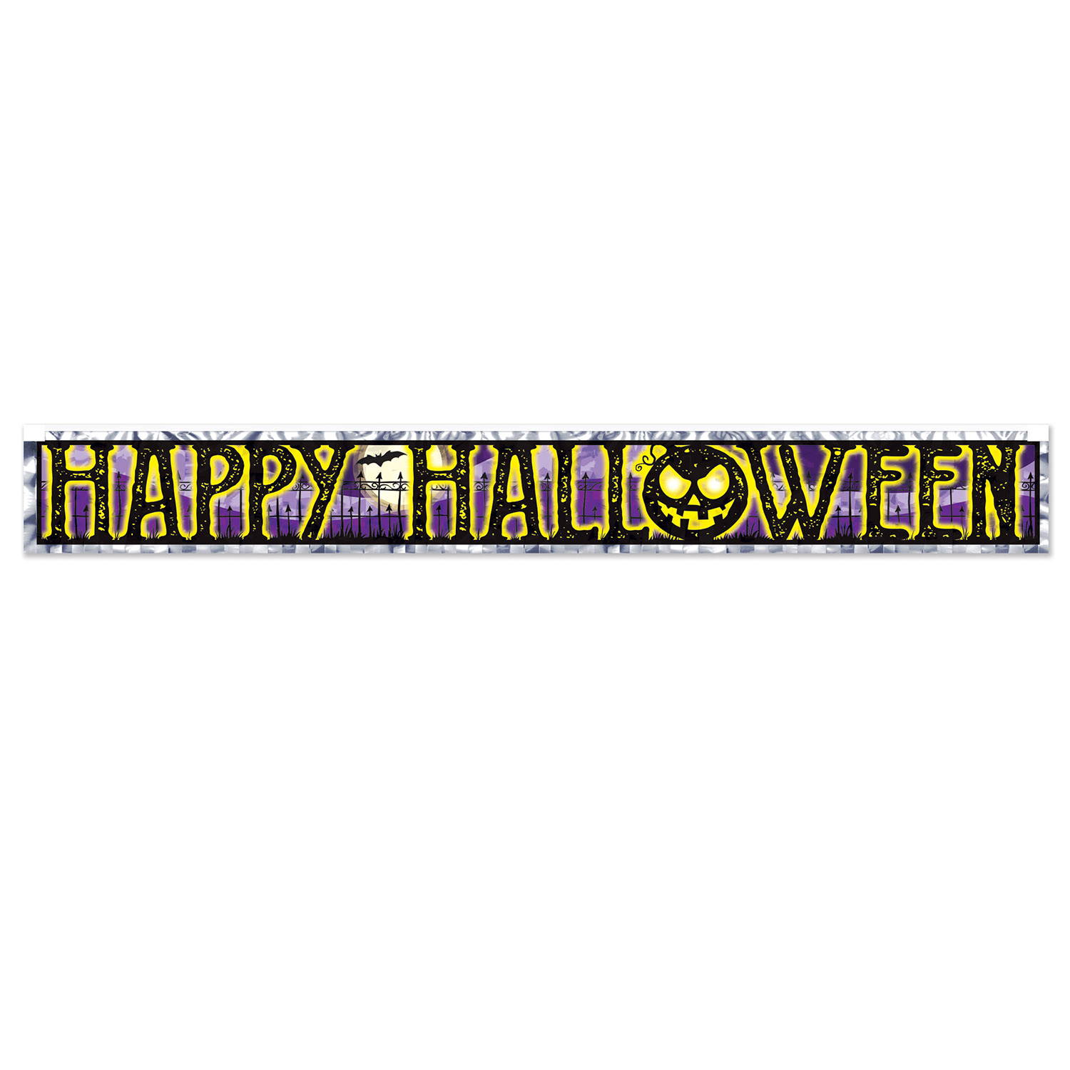 Metallic Happy HALLOWEEN Fringe Banner