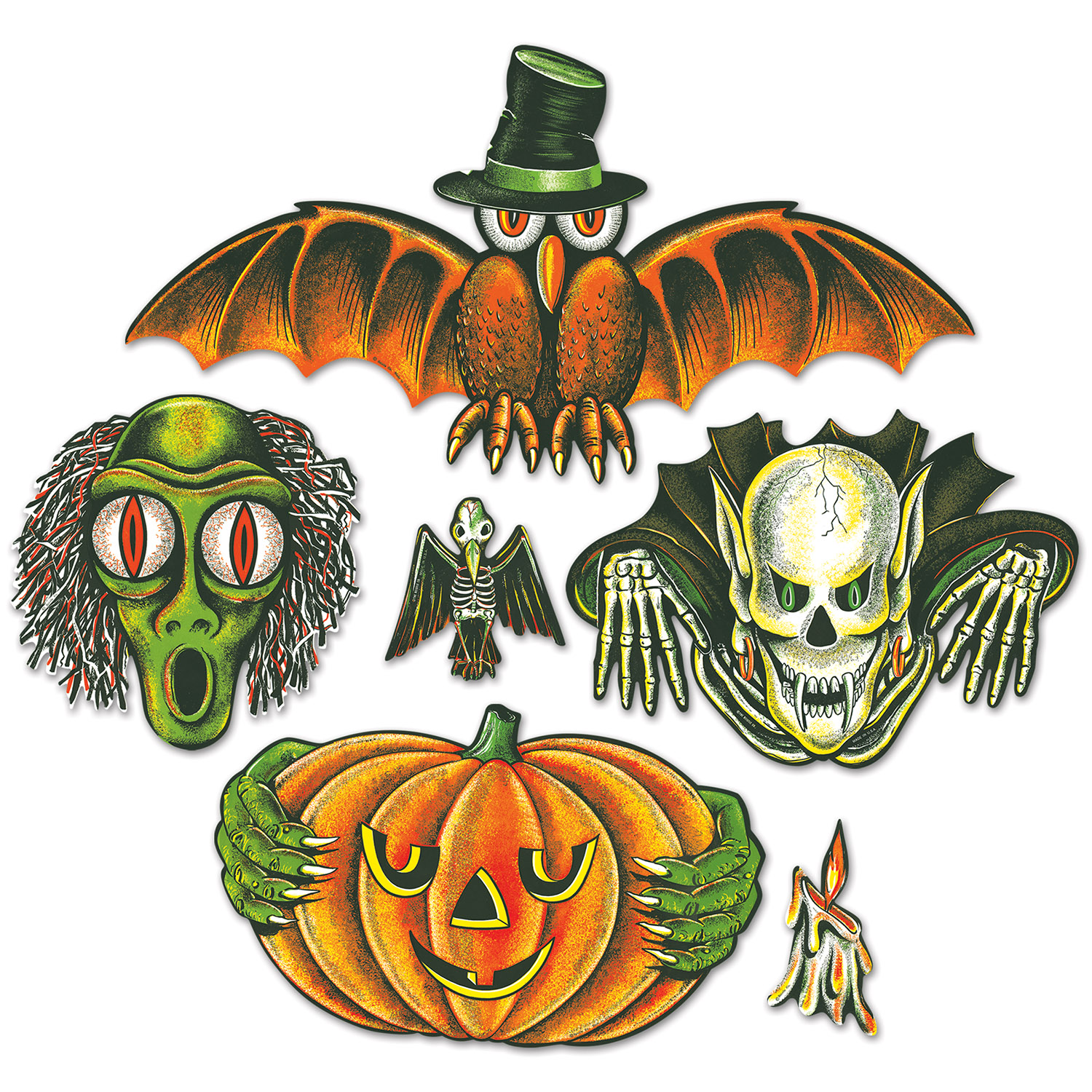 VINTAGE Halloween Totem Pole Cutouts