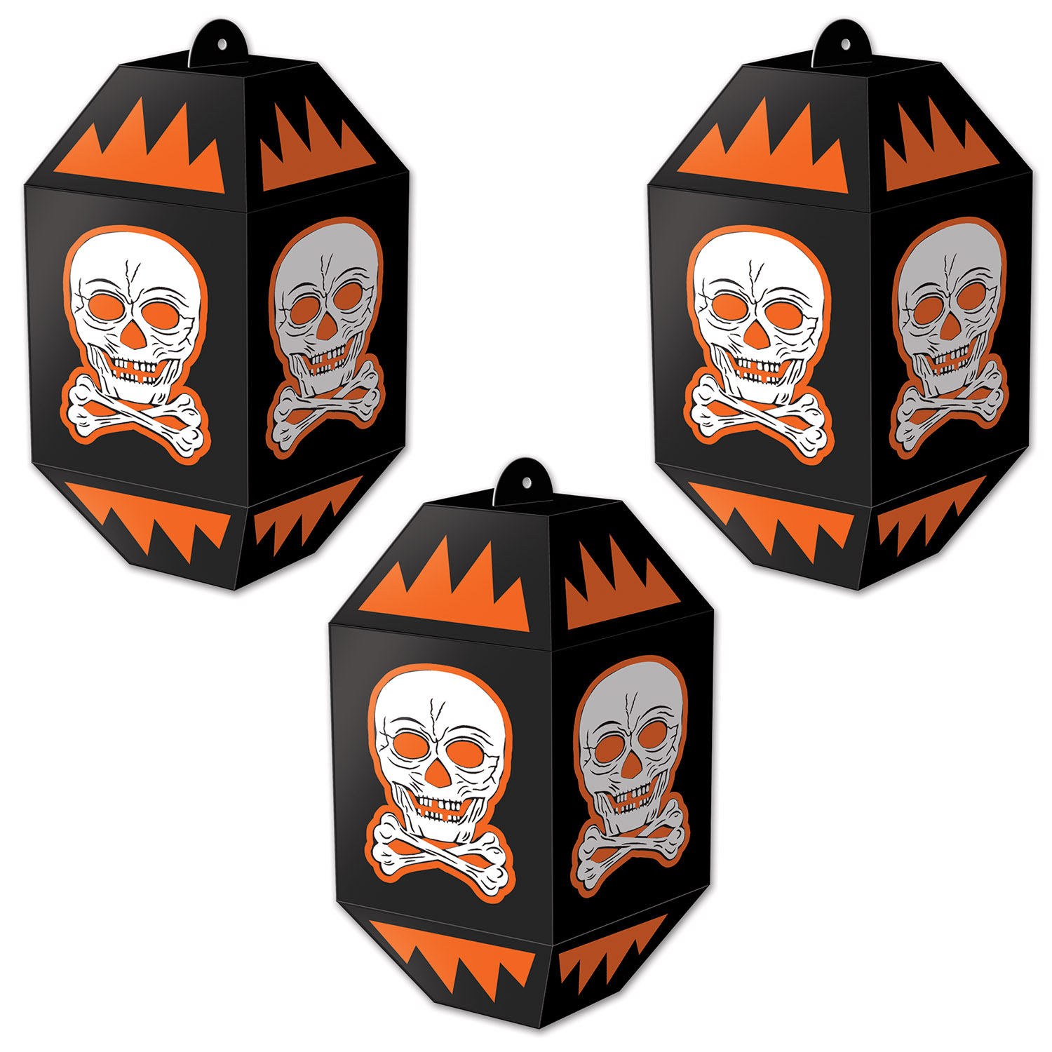 Vintage Halloween SKULL Paper Lanterns