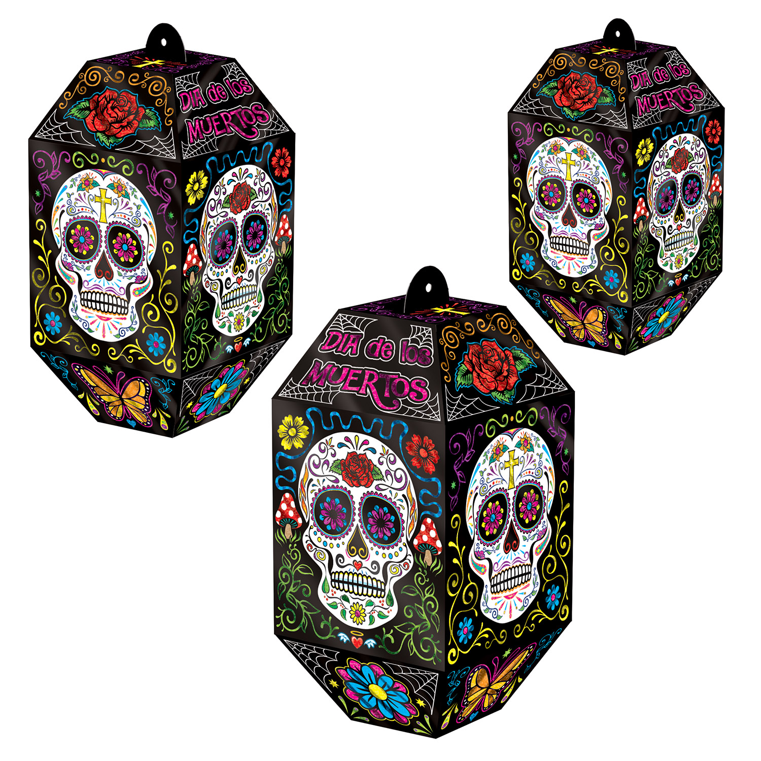 Foil Day Of The Dead PAPER Lanterns