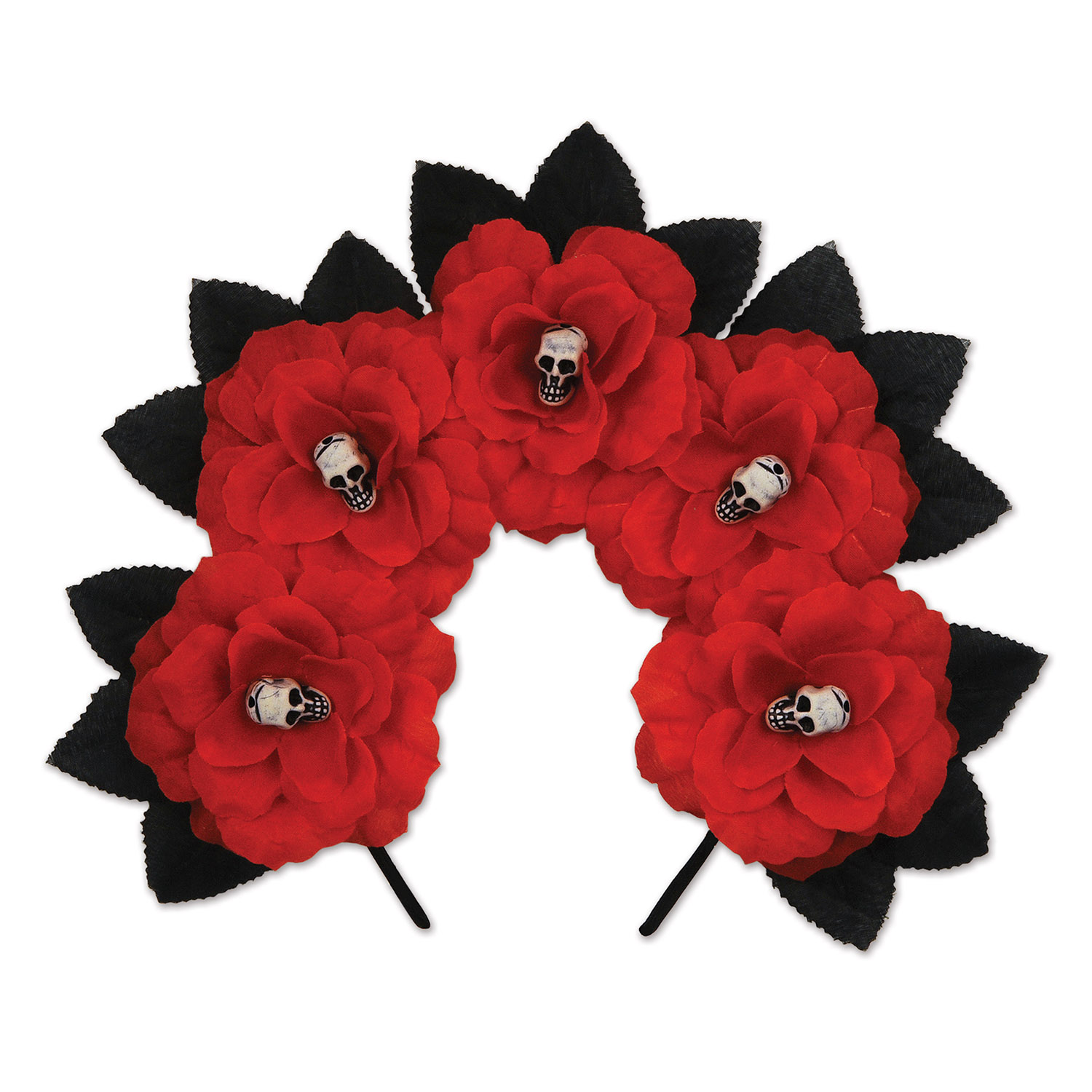 Day Of The Dead Red Floral Headband