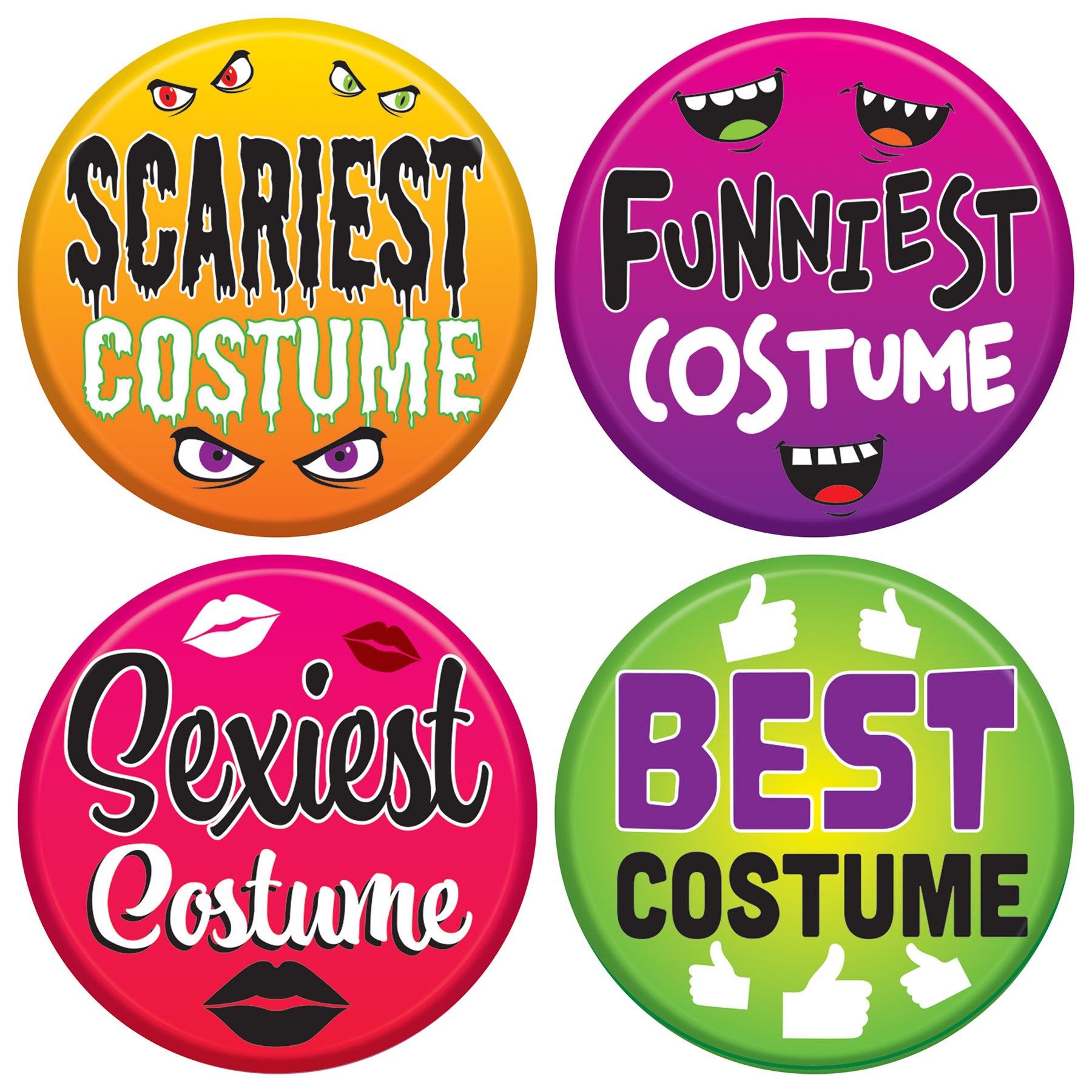 Halloween COSTUME Buttons