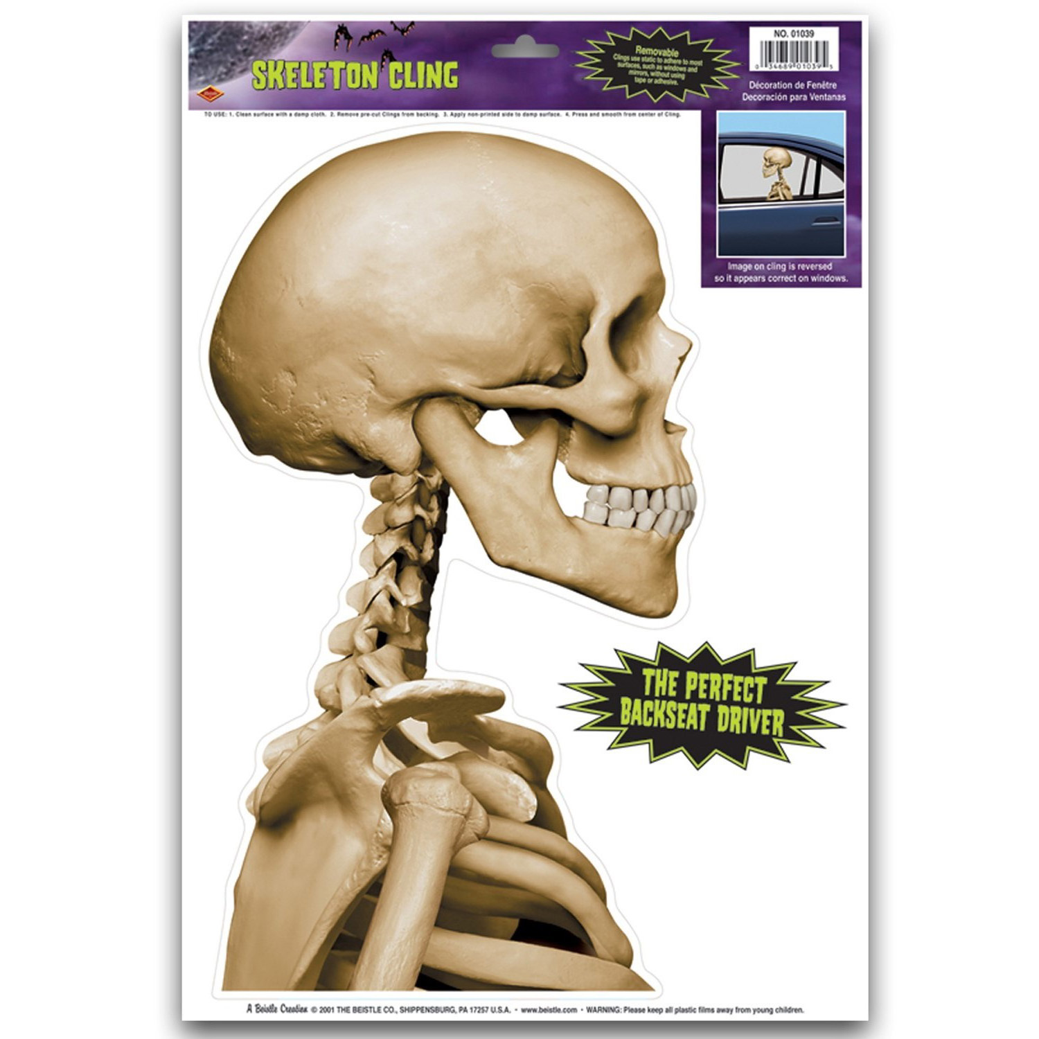 Skeleton CAR Cling